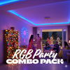 RGB Party Pack – LED Strip (10M) + Firework Light + Leaf Light | Ultimate Room Glow Combo